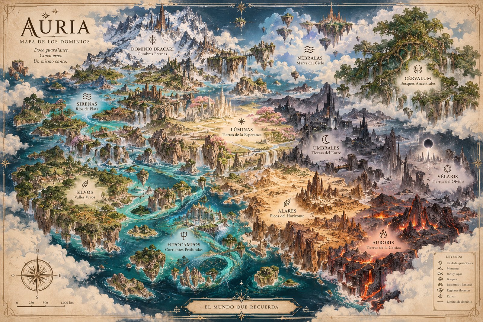 Mapa del mundo de Aüria